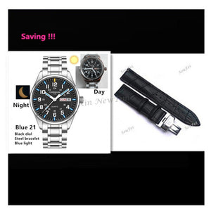 LUMINOUS STAINLESS STEEL WATERPROOF WATCH