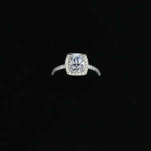 ULTRA BEAUTY RHINESTONE PLATED SILVER RING