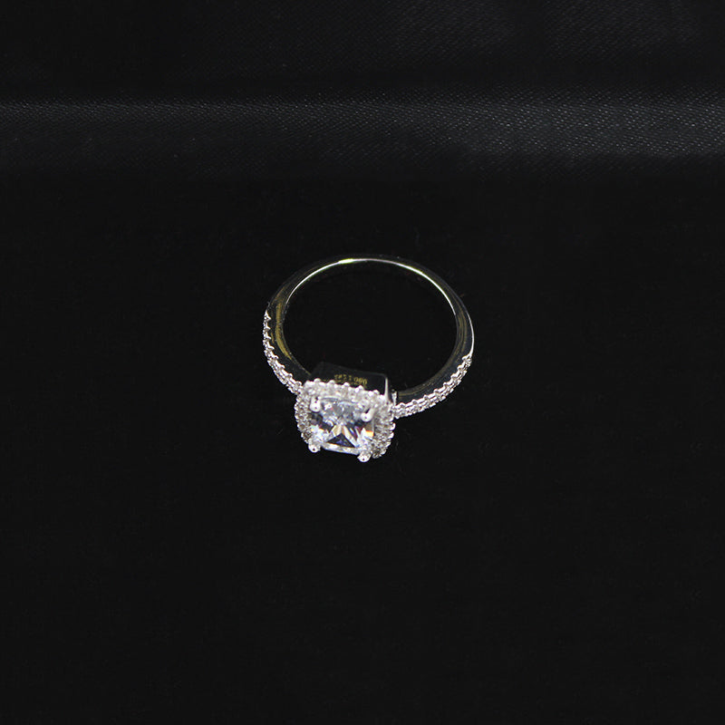 ULTRA BEAUTY RHINESTONE PLATED SILVER RING