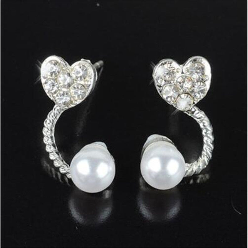 Crystal Plated Pearl Earrings
