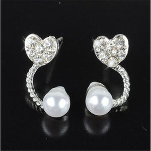 Crystal Plated Pearl Earrings