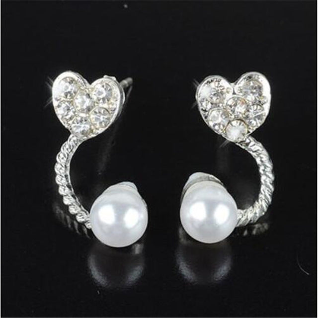 Crystal Plated Pearl Earrings