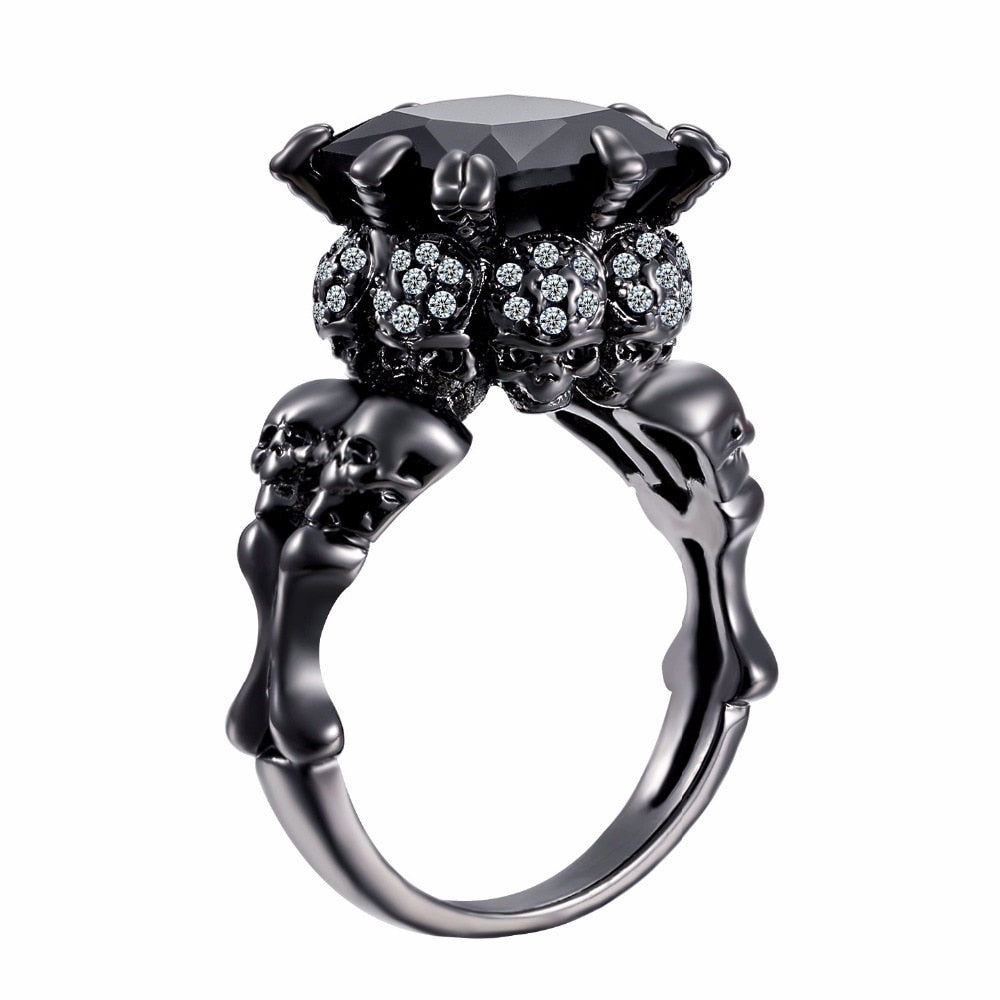 Skull Ring women Wedding Engagement Ring
