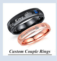 HER KING HIS QUEEN COUPLES BEAUTY RING SET