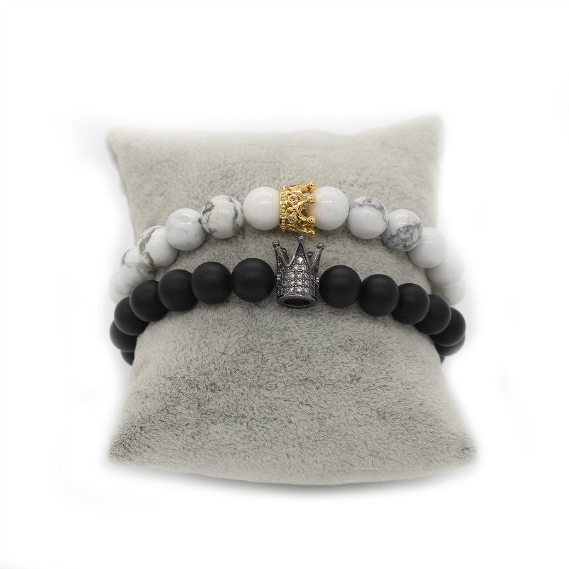 HER KING HIS QUEEN COUPLES BEADED BEAUTY BRACELETS