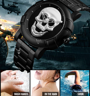 Gothic Skull Masculine Watch