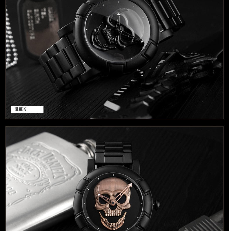 Gothic Skull Masculine Watch