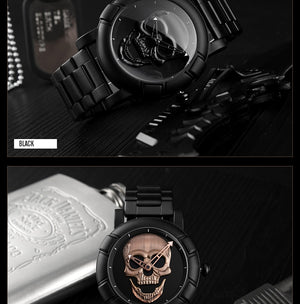 Gothic Skull Masculine Watch