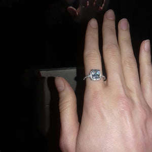 ULTRA BEAUTY RHINESTONE PLATED SILVER RING