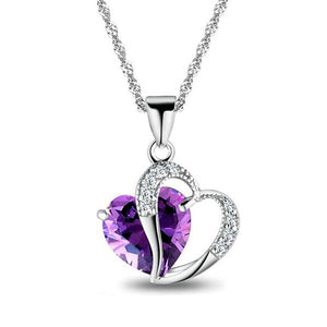STUNNING CRYSTAL HEART PENDANTS (6 COLORS)
