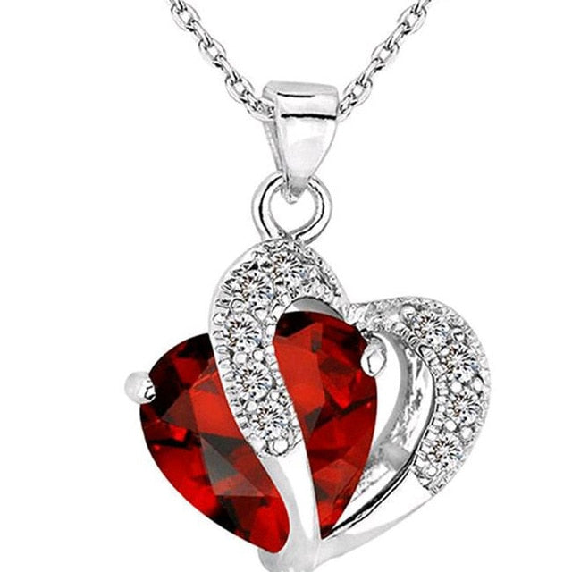 STUNNING CRYSTAL HEART PENDANTS (6 COLORS)