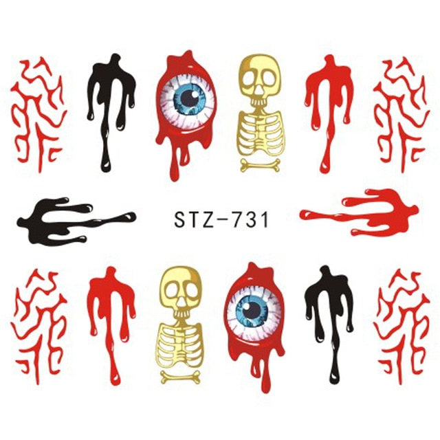 1 Sheet of Decal Skull Nail Stickers (FREE - Limited Offer)