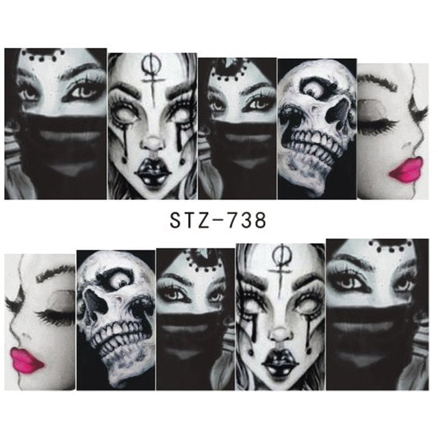 1 Sheet of Decal Skull Nail Stickers (FREE - Limited Offer)