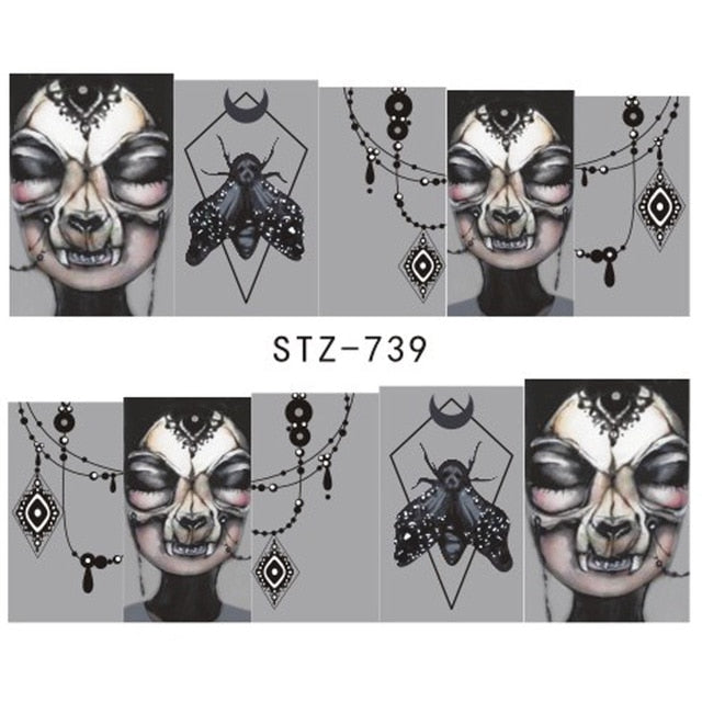 1 Sheet of Decal Skull Nail Stickers (FREE - Limited Offer)