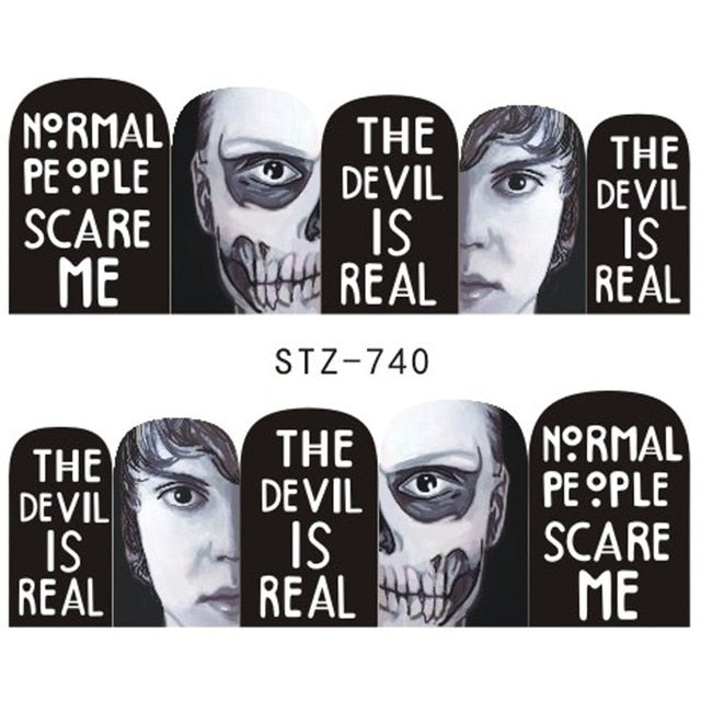 1 Sheet of Decal Skull Nail Stickers (FREE - Limited Offer)