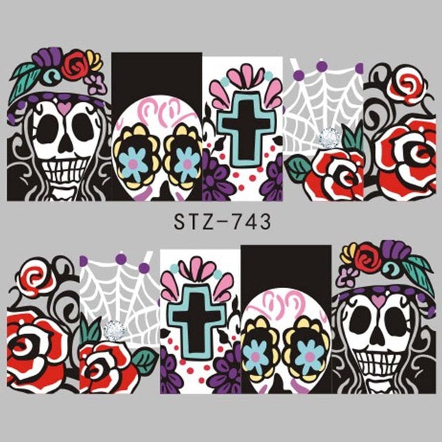 1 Sheet of Decal Skull Nail Stickers (FREE - Limited Offer)