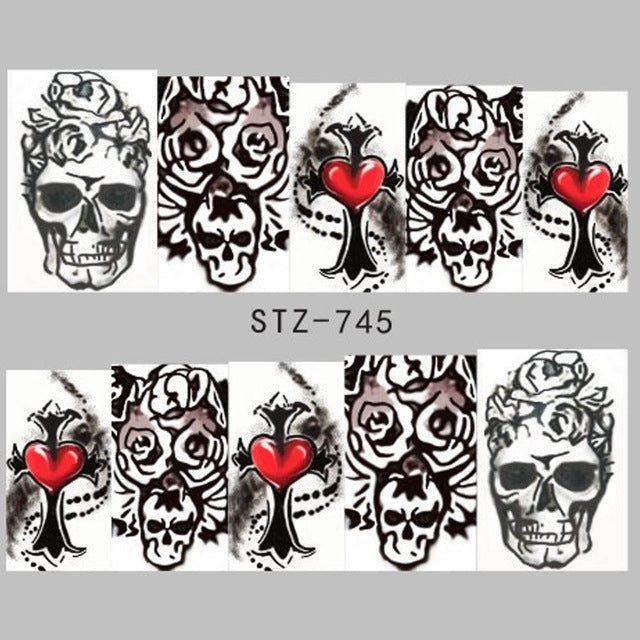1 Sheet of Decal Skull Nail Stickers (FREE - Limited Offer)