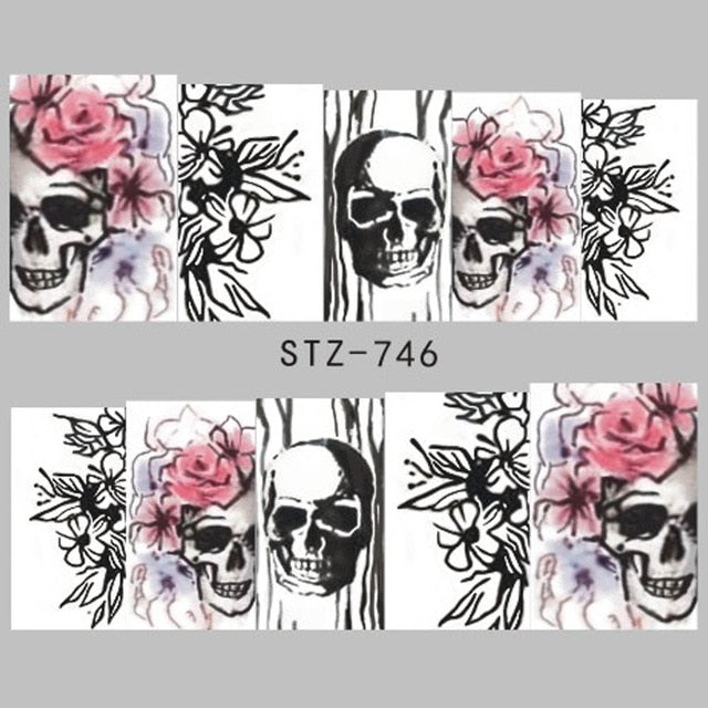 1 Sheet of Decal Skull Nail Stickers (FREE - Limited Offer)