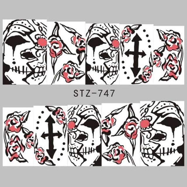1 Sheet of Decal Skull Nail Stickers (FREE - Limited Offer)