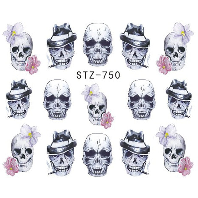 1 Sheet of Decal Skull Nail Stickers (FREE - Limited Offer)
