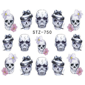 1 Sheet of Decal Skull Nail Stickers (FREE - Limited Offer)