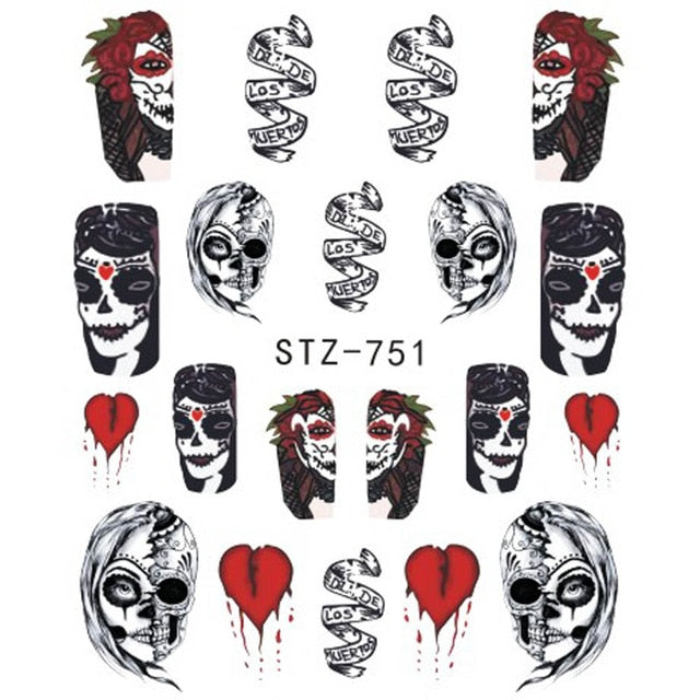 1 Sheet of Decal Skull Nail Stickers (FREE - Limited Offer)
