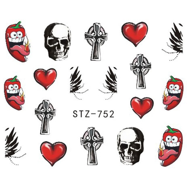 1 Sheet of Decal Skull Nail Stickers (FREE - Limited Offer)
