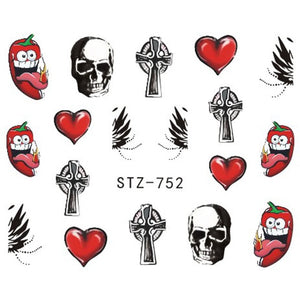 1 Sheet of Decal Skull Nail Stickers (FREE - Limited Offer)