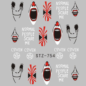 1 Sheet of Decal Skull Nail Stickers (FREE - Limited Offer)
