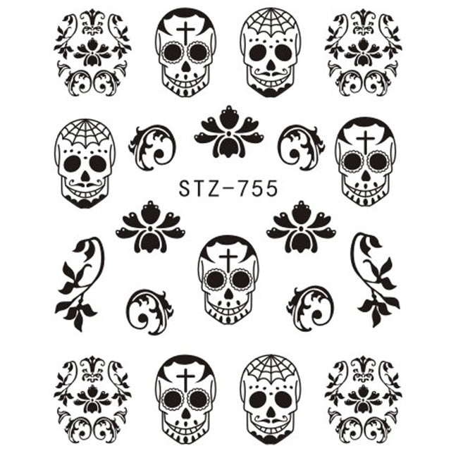 1 Sheet of Decal Skull Nail Stickers (FREE - Limited Offer)