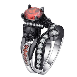 Evil Skeleton Black Ring