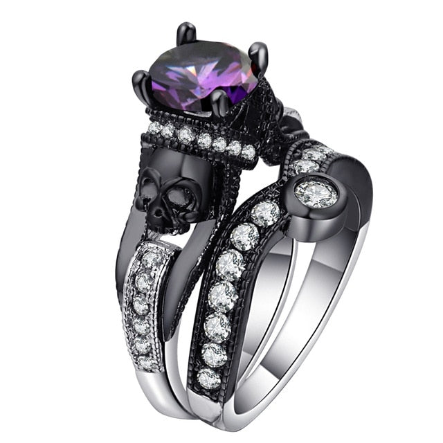 Evil Skeleton Black Ring