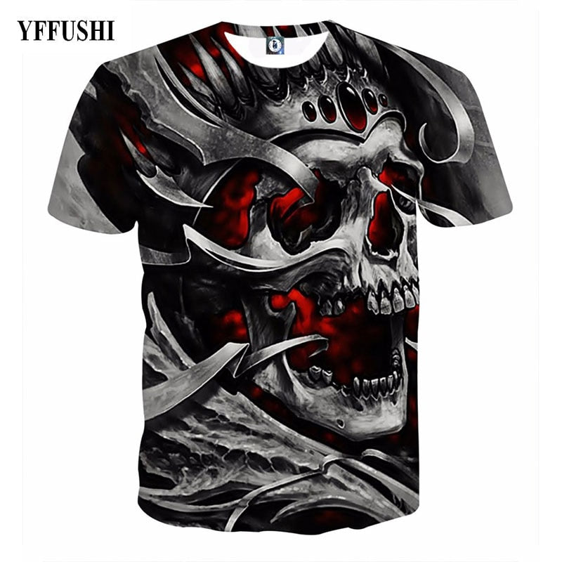 Iron Skull Cool Black T-Shirt