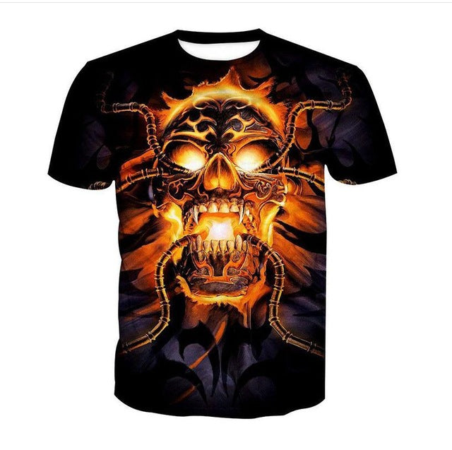 Iron Skull Cool Black T-Shirt