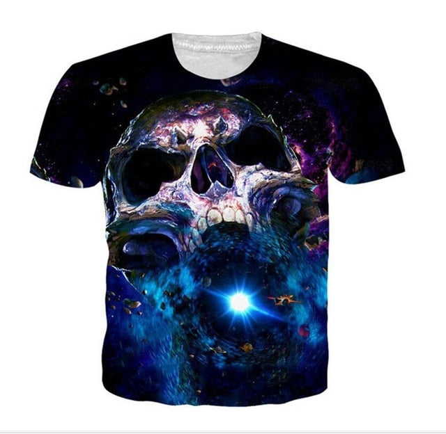 Super Nova Skull T Shirt