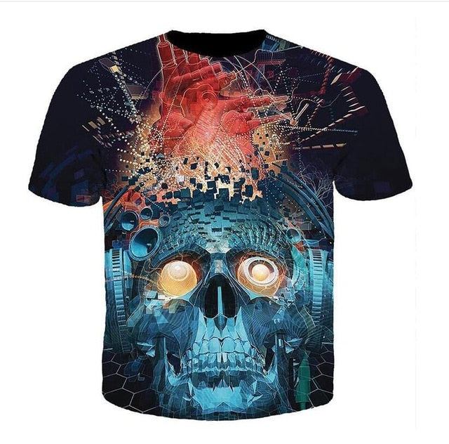 Iron Skull Cool Black T-Shirt