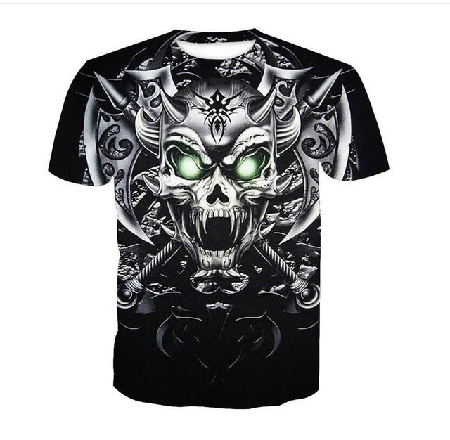 Iron Skull Cool Black T-Shirt