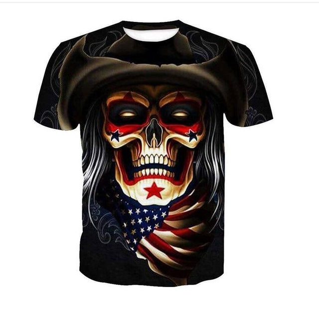 Iron Skull Cool Black T-Shirt