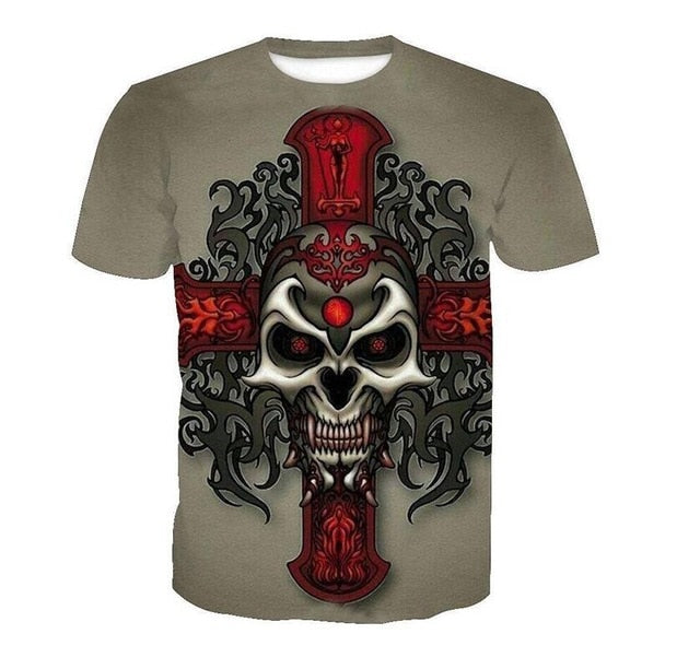 Iron Skull Cool Black T-Shirt