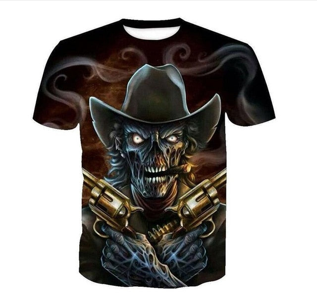 Iron Skull Cool Black T-Shirt