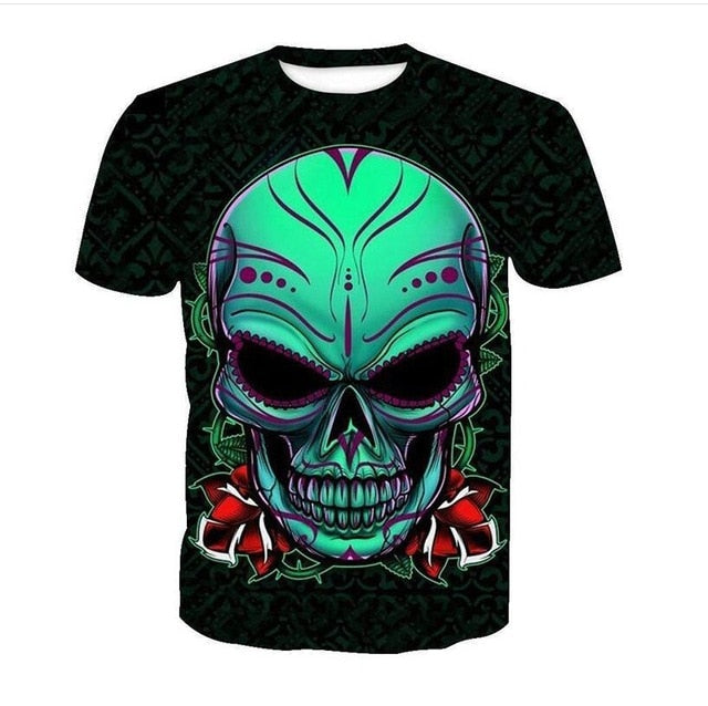 Iron Skull Cool Black T-Shirt