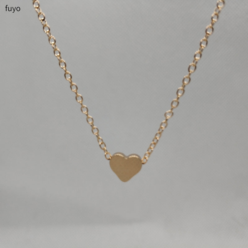 BEAUTIFUL CHOKER SILVER & GOLD HEART NECKLACE OF SMALL LOVE CHAINED