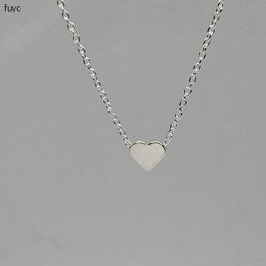 BEAUTIFUL CHOKER SILVER & GOLD HEART NECKLACE OF SMALL LOVE CHAINED