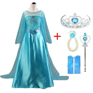 Snow Queen Elsa & Princess Anna Costume Dress