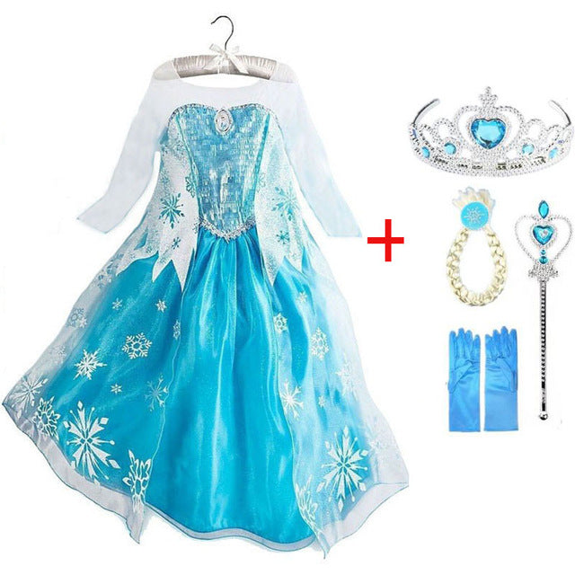 Snow Queen Elsa & Princess Anna Costume Dress