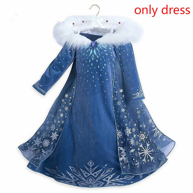 Snow Queen Elsa & Princess Anna Costume Dress