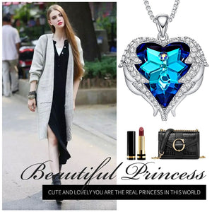 MERMAID'S ENCHANTING CRYSTAL HEART NECKLACE
