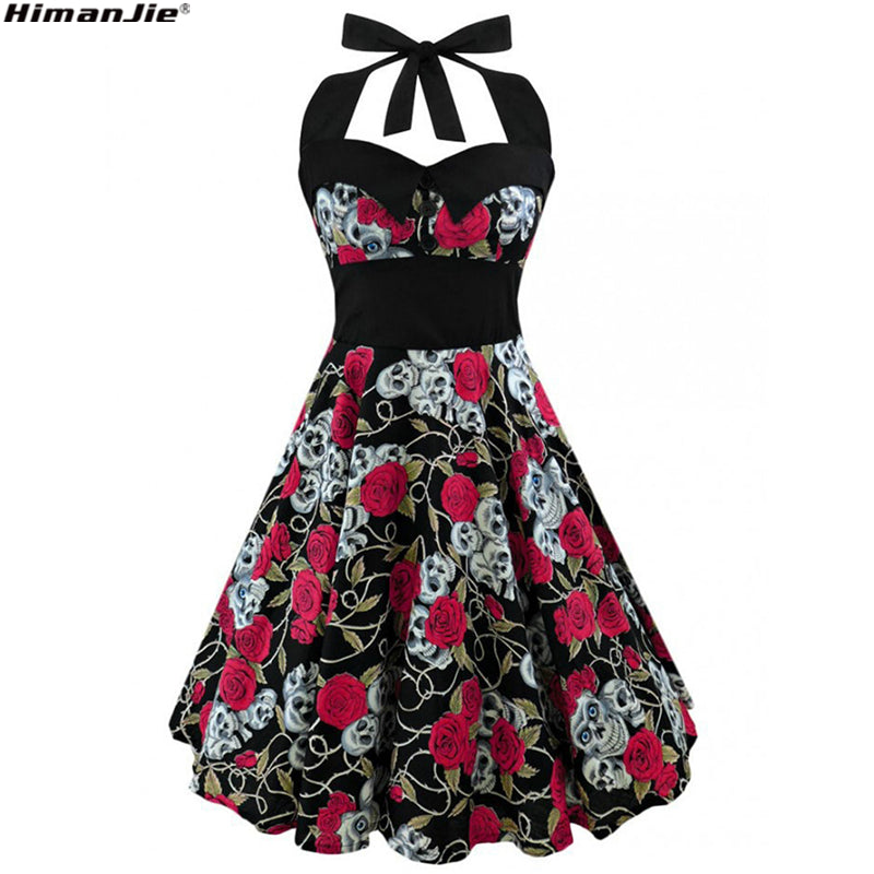 Retro Vintage Style Sleeveless | Skull Floral