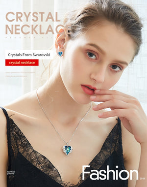 MERMAID'S ENCHANTING CRYSTAL HEART NECKLACE