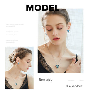 MERMAID'S ENCHANTING CRYSTAL HEART NECKLACE